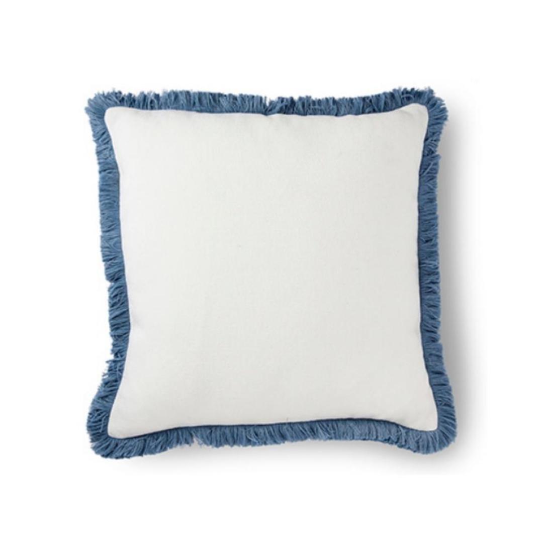 Vera Blue Fringe Cushion 50cm image 0